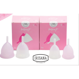 PACK IRISCUP Talla S - L, 1 Rosa y 1 Trasparente